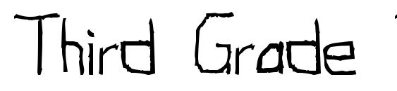 шрифт Third Grade Techno, бесплатный шрифт Third Grade Techno, предварительный просмотр шрифта Third Grade Techno