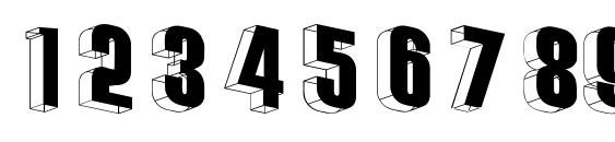 Threedimrightwards Font, Number Fonts