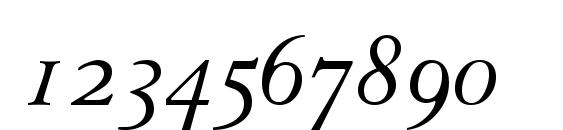 Tiascoosssk italic Font, Number Fonts