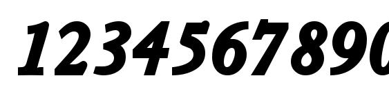 Tiascossk bolditalic Font, Number Fonts