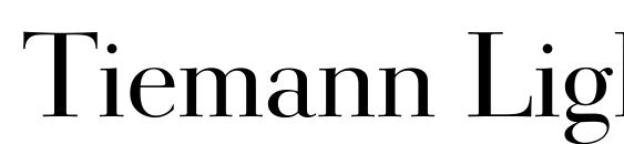 Tiemann Light Font, Free Fonts