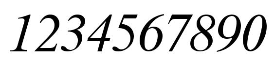 Tiempo italic Font, Number Fonts