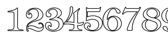 Tiffany Normal Hollow Font, Number Fonts