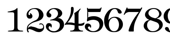 Tiffany Normal Font, Number Fonts