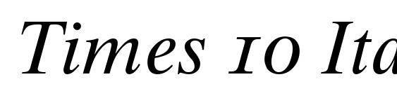 Times 10 Italic Oldstyle Figures Font