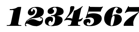 Timpani Heavy Italic Font, Number Fonts