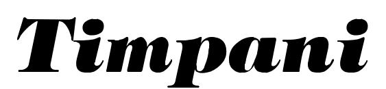 Шрифт Timpani Heavy Italic