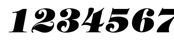 TimpaniHeavy Italic Font, Number Fonts