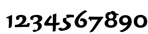 TiogaScript Medium Regular Font, Number Fonts
