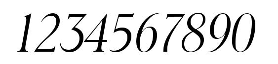 ToledoSerial Light Italic Font, Number Fonts