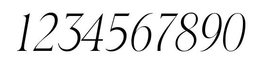 ToledoSerial Xlight Italic Font, Number Fonts