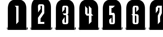 Tombstone Regular Font, Number Fonts