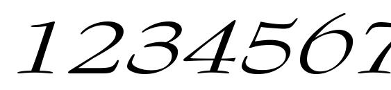 Tophatextended italic Font, Number Fonts
