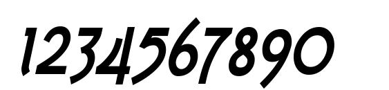 Tork Bold Italic Font, Number Fonts