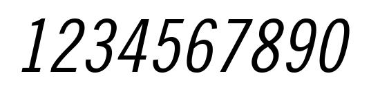 Trade Gothic LT Condensed No. 18 Oblique Font, Number Fonts