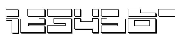 Trajia Laser 3D Font, Number Fonts