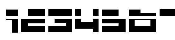 Trajia Laser Font, Number Fonts