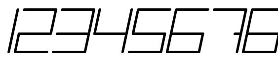 Trancemission lightitalic Font, Number Fonts