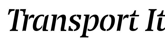 шрифт Transport Italic, бесплатный шрифт Transport Italic, предварительный просмотр шрифта Transport Italic