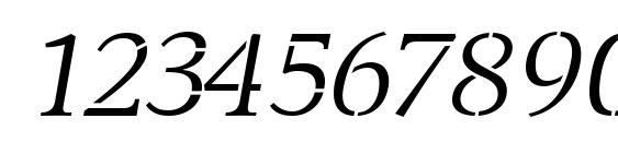 Transport Light Italic Font, Number Fonts