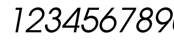 Trendex SSi Italic Font, Number Fonts