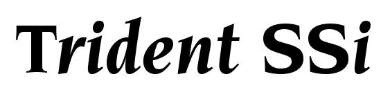Шрифт Trident SSi Bold Italic