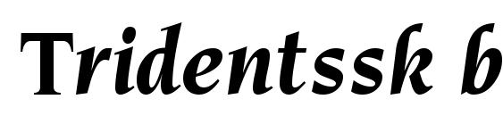 Tridentssk bolditalic font, free Tridentssk bolditalic font, preview Tridentssk bolditalic font