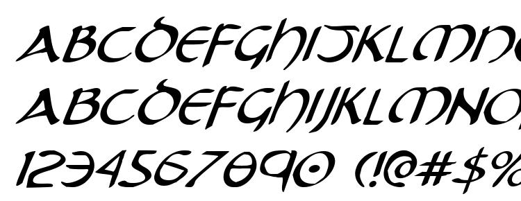 glyphs Tristram Italic font, сharacters Tristram Italic font, symbols Tristram Italic font, character map Tristram Italic font, preview Tristram Italic font, abc Tristram Italic font, Tristram Italic font