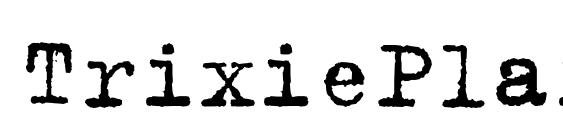 TrixiePlain font, free TrixiePlain font, preview TrixiePlain font
