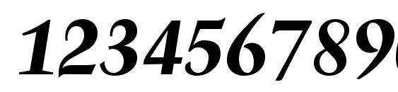 Troubadour BoldItalic Font, Number Fonts