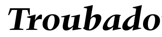 шрифт Troubadour BoldItalic, бесплатный шрифт Troubadour BoldItalic, предварительный просмотр шрифта Troubadour BoldItalic