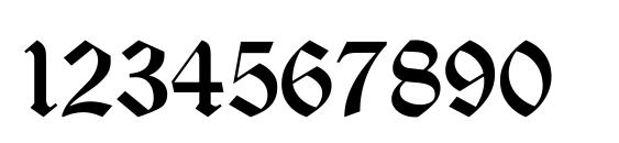 True Gothic Cyr Font, Number Fonts