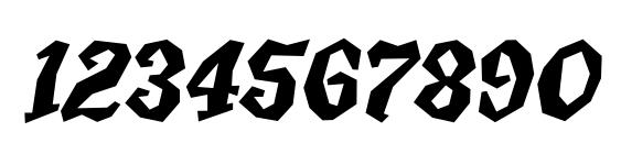 Truegritc Font, Number Fonts
