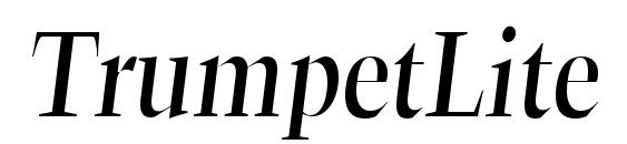 TrumpetLite Italic font, free TrumpetLite Italic font, preview TrumpetLite Italic font