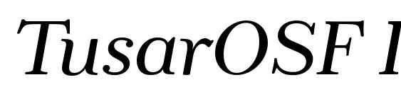 TusarOSF Italic font, free TusarOSF Italic font, preview TusarOSF Italic font