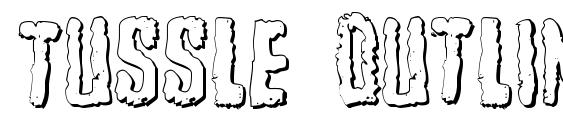 Tussle Outline font, free Tussle Outline font, preview Tussle Outline font