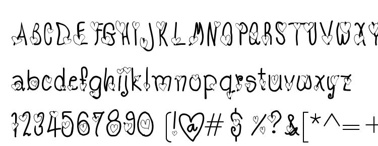 glyphs Tx love font, сharacters Tx love font, symbols Tx love font, character map Tx love font, preview Tx love font, abc Tx love font, Tx love font