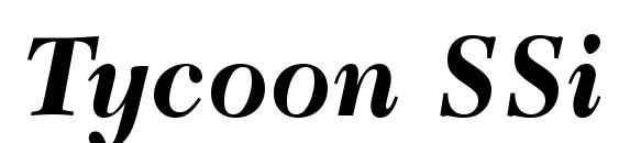 Tycoon SSi Bold Italic Old Style Figures font, free Tycoon SSi Bold Italic Old Style Figures font, preview Tycoon SSi Bold Italic Old Style Figures font