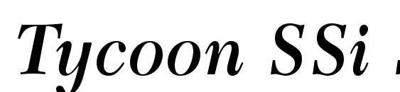 Tycoon SSi Semi Bold Italic font, free Tycoon SSi Semi Bold Italic font, preview Tycoon SSi Semi Bold Italic font