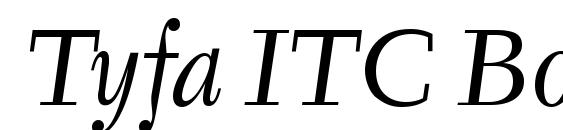 Tyfa ITC Book Italic font, free Tyfa ITC Book Italic font, preview Tyfa ITC Book Italic font
