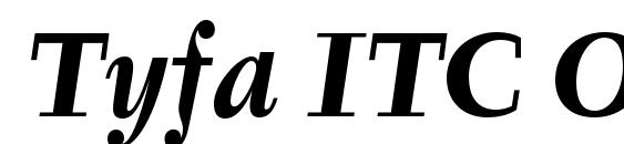 Шрифт Tyfa ITC OT Bold Italic