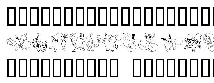 glyphs Tylers Pokemon font, сharacters Tylers Pokemon font, symbols Tylers Pokemon font, character map Tylers Pokemon font, preview Tylers Pokemon font, abc Tylers Pokemon font, Tylers Pokemon font