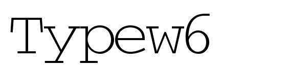 шрифт Typew6, бесплатный шрифт Typew6, предварительный просмотр шрифта Typew6
