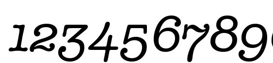 Typewriter Osf Italic Font, Number Fonts