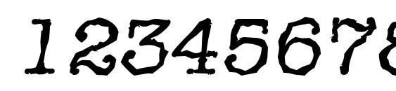 TypewriterRandom Italic Font, Number Fonts