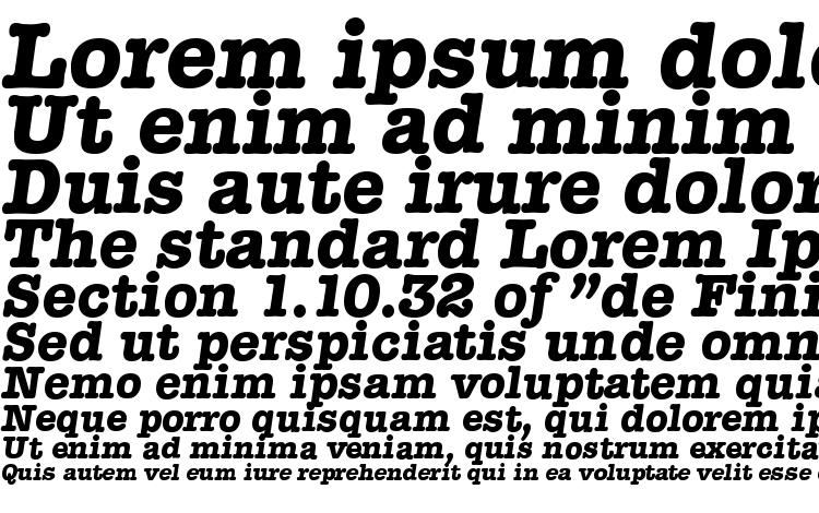 specimens TypewriterSerial Xbold Italic font, sample TypewriterSerial Xbold Italic font, an example of writing TypewriterSerial Xbold Italic font, review TypewriterSerial Xbold Italic font, preview TypewriterSerial Xbold Italic font, TypewriterSerial Xbold Italic font