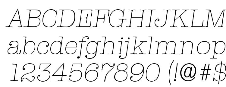 glyphs TypewriterSerial Xlight Italic font, сharacters TypewriterSerial Xlight Italic font, symbols TypewriterSerial Xlight Italic font, character map TypewriterSerial Xlight Italic font, preview TypewriterSerial Xlight Italic font, abc TypewriterSerial Xlight Italic font, TypewriterSerial Xlight Italic font