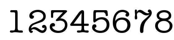 Typist Regular Font, Number Fonts