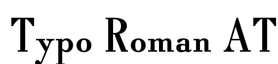 Typo Roman ATT Font