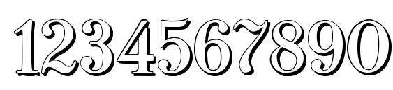 TypographerFraktur Shadow Font, Number Fonts